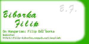 biborka filip business card